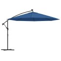 VidaXL Parasol wiszący z lampkami LED, lazurowy, 350 cm