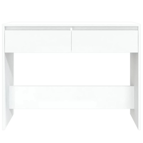 Stolik konsolowy, biały, 100x35x76,5 cm, płyta wiórowa Stolik konsolowy, biały, 100x35x76,5 cm, płyta wiórowa