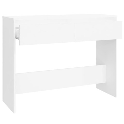 Stolik konsolowy, biały, 100x35x76,5 cm, płyta wiórowa Stolik konsolowy, biały, 100x35x76,5 cm, płyta wiórowa