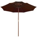 VidaXL Parasol ogrodowy z dwupoziomową czaszą, terakota, 270 cm