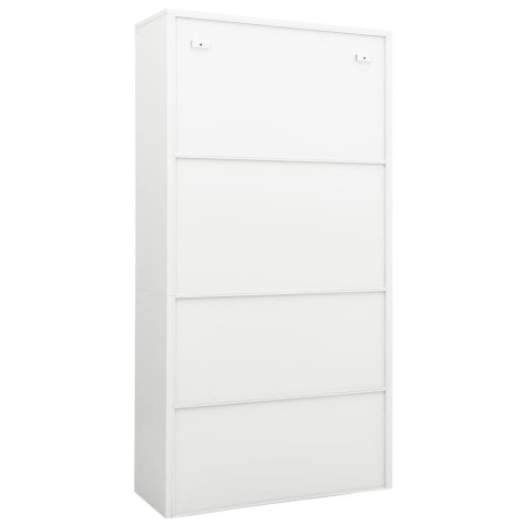 Szafa biurowa, biała, 90x40x180 cm, stalowa Szafa biurowa, biała, 90x40x180 cm, stalowa