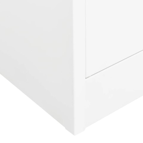 Szafa biurowa, biała, 90x40x180 cm, stalowa Szafa biurowa, biała, 90x40x180 cm, stalowa