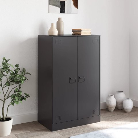 Szafka boczna, czarna, 67x39x107 cm, stal Szafka boczna, czarna, 67x39x107 cm, stal