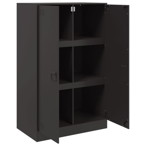 Szafka boczna, czarna, 67x39x107 cm, stal Szafka boczna, czarna, 67x39x107 cm, stal