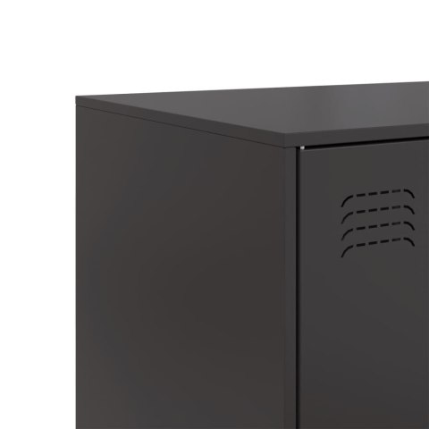 Szafka boczna, czarna, 67x39x107 cm, stal Szafka boczna, czarna, 67x39x107 cm, stal