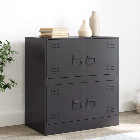 Szafka boczna, czarna, 67x39x73 cm, stal Szafka boczna, czarna, 67x39x73 cm, stal