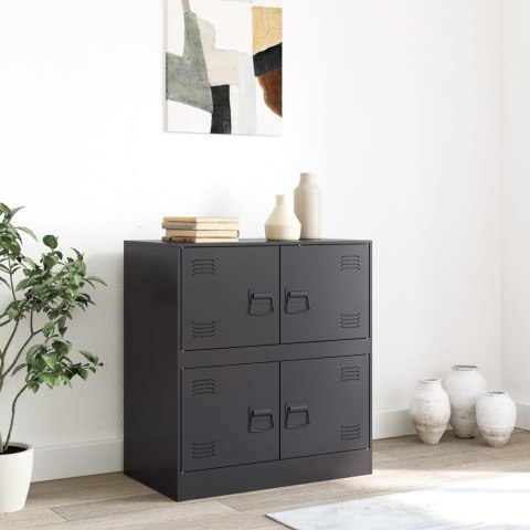 Szafka boczna, czarna, 67x39x73 cm, stal Szafka boczna, czarna, 67x39x73 cm, stal