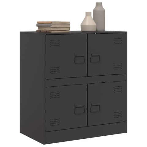 Szafka boczna, czarna, 67x39x73 cm, stal Szafka boczna, czarna, 67x39x73 cm, stal