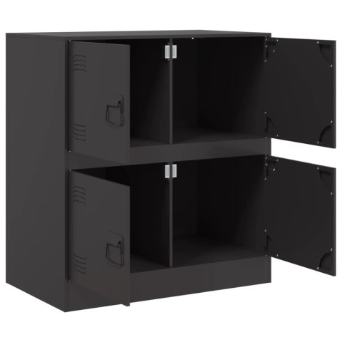 Szafka boczna, czarna, 67x39x73 cm, stal Szafka boczna, czarna, 67x39x73 cm, stal