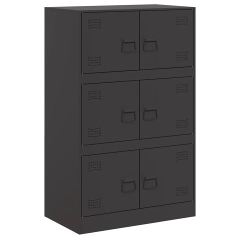 Szafka boczna, czarna, 67x39x107 cm, stal Szafka boczna, czarna, 67x39x107 cm, stal