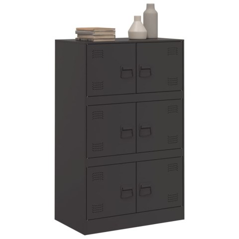Szafka boczna, czarna, 67x39x107 cm, stal Szafka boczna, czarna, 67x39x107 cm, stal
