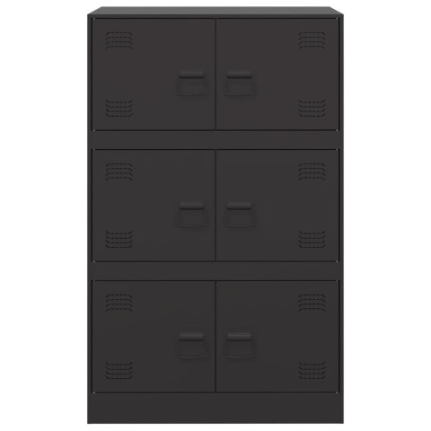 Szafka boczna, czarna, 67x39x107 cm, stal Szafka boczna, czarna, 67x39x107 cm, stal