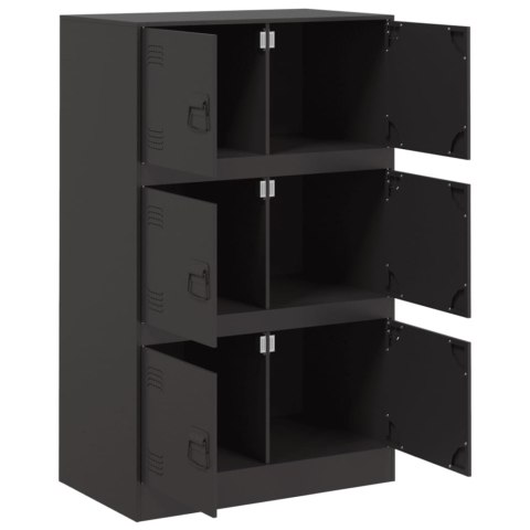 Szafka boczna, czarna, 67x39x107 cm, stal Szafka boczna, czarna, 67x39x107 cm, stal