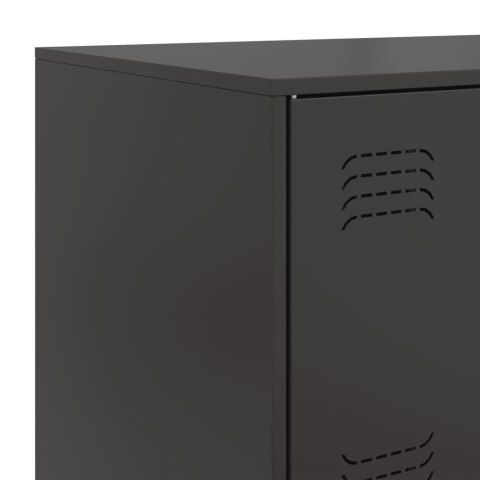Szafka boczna, czarna, 67x39x107 cm, stal Szafka boczna, czarna, 67x39x107 cm, stal