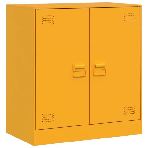 Szafka boczna, musztardowa, 67x39x73 cm, stalowa Szafka boczna, musztardowa, 67x39x73 cm, stalowa