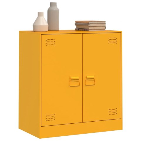 Szafka boczna, musztardowa, 67x39x73 cm, stalowa Szafka boczna, musztardowa, 67x39x73 cm, stalowa
