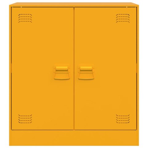 Szafka boczna, musztardowa, 67x39x73 cm, stalowa Szafka boczna, musztardowa, 67x39x73 cm, stalowa