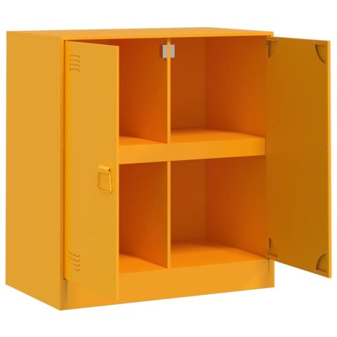 Szafka boczna, musztardowa, 67x39x73 cm, stalowa Szafka boczna, musztardowa, 67x39x73 cm, stalowa
