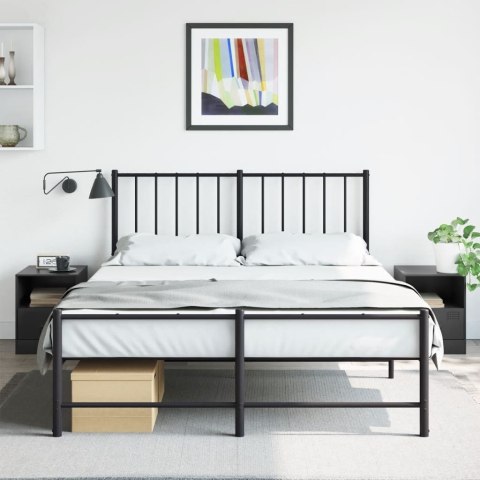  Szafki nocne, 2 szt., czarne, 34,5x39x44 cm, stal