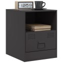  Szafki nocne, 2 szt., czarne, 34,5x39x44 cm, stal