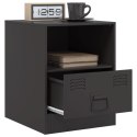  Szafki nocne, 2 szt., czarne, 34,5x39x44 cm, stal