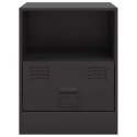  Szafki nocne, 2 szt., czarne, 34,5x39x44 cm, stal