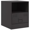  Szafki nocne, 2 szt., czarne, 34,5x39x44 cm, stal