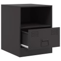  Szafki nocne, 2 szt., czarne, 34,5x39x44 cm, stal