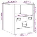  Szafki nocne, 2 szt., czarne, 34,5x39x44 cm, stal