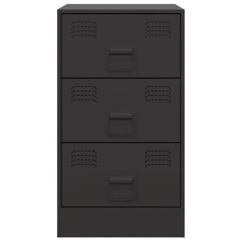 Szafki nocne, 2 szt., czarne, 34,5x39x62 cm, stal Szafki nocne, 2 szt., czarne, 34,5x39x62 cm, stal