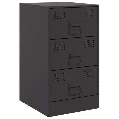 Szafki nocne, 2 szt., czarne, 34,5x39x62 cm, stal Szafki nocne, 2 szt., czarne, 34,5x39x62 cm, stal