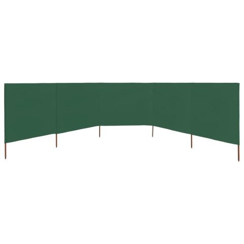 Parawan 5-skrzydłowy z tkaniny, 600x160 cm, zielony Parawan 5-skrzydłowy z tkaniny, 600x160 cm, zielony
