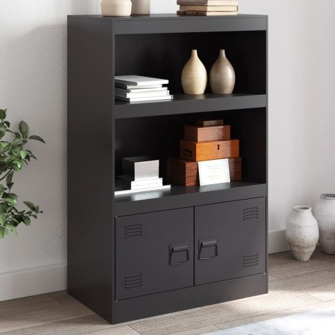 Szafka boczna, czarna, 67x39x107 cm, stal Szafka boczna, czarna, 67x39x107 cm, stal