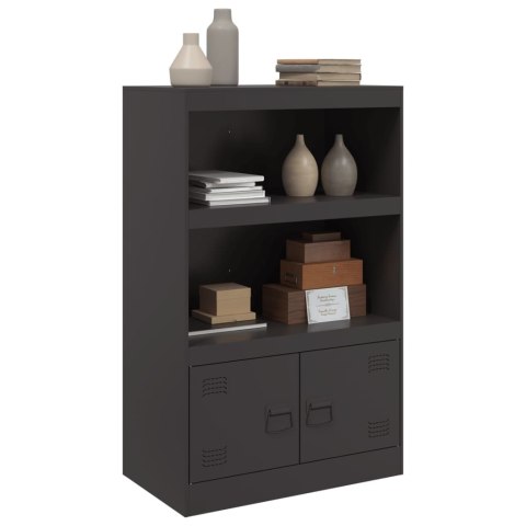 Szafka boczna, czarna, 67x39x107 cm, stal Szafka boczna, czarna, 67x39x107 cm, stal