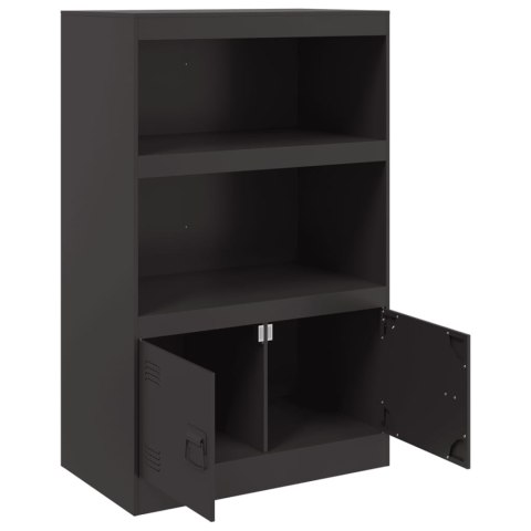 Szafka boczna, czarna, 67x39x107 cm, stal Szafka boczna, czarna, 67x39x107 cm, stal