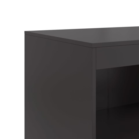 Szafka boczna, czarna, 67x39x107 cm, stal Szafka boczna, czarna, 67x39x107 cm, stal