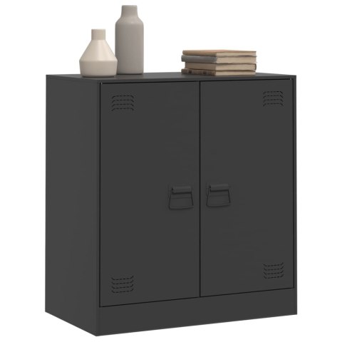 Szafka boczna, czarna, 67x39x73 cm, stal Szafka boczna, czarna, 67x39x73 cm, stal