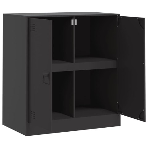 Szafka boczna, czarna, 67x39x73 cm, stal Szafka boczna, czarna, 67x39x73 cm, stal