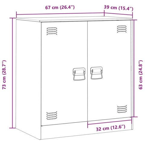 Szafka boczna, czarna, 67x39x73 cm, stal Szafka boczna, czarna, 67x39x73 cm, stal