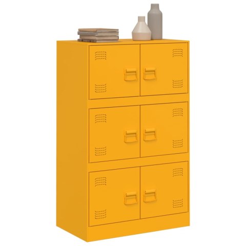 Szafka boczna, musztardowa, 67x39x107 cm, stal Szafka boczna, musztardowa, 67x39x107 cm, stal
