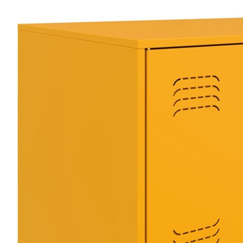Szafka boczna, musztardowa, 67x39x107 cm, stal Szafka boczna, musztardowa, 67x39x107 cm, stal