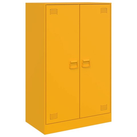 Szafka boczna, musztardowa, 67x39x107 cm, stal Szafka boczna, musztardowa, 67x39x107 cm, stal