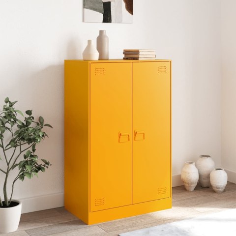 Szafka boczna, musztardowa, 67x39x107 cm, stal Szafka boczna, musztardowa, 67x39x107 cm, stal