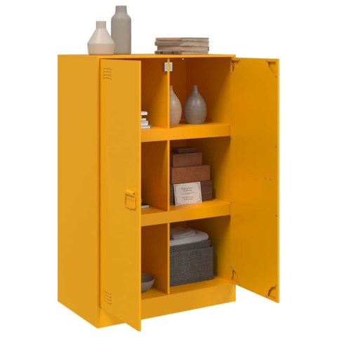 Szafka boczna, musztardowa, 67x39x107 cm, stal Szafka boczna, musztardowa, 67x39x107 cm, stal