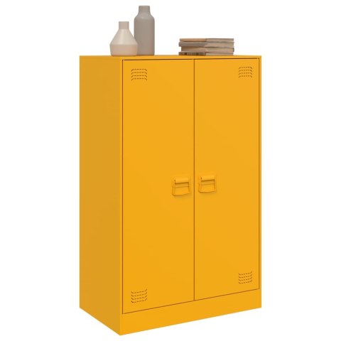 Szafka boczna, musztardowa, 67x39x107 cm, stal Szafka boczna, musztardowa, 67x39x107 cm, stal