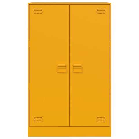 Szafka boczna, musztardowa, 67x39x107 cm, stal Szafka boczna, musztardowa, 67x39x107 cm, stal