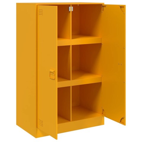 Szafka boczna, musztardowa, 67x39x107 cm, stal Szafka boczna, musztardowa, 67x39x107 cm, stal