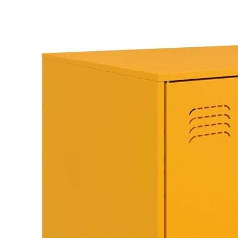 Szafka boczna, musztardowa, 67x39x107 cm, stal Szafka boczna, musztardowa, 67x39x107 cm, stal