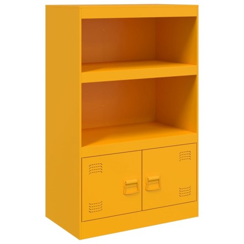 Szafka boczna, musztardowa, 67x39x107 cm, stal Szafka boczna, musztardowa, 67x39x107 cm, stal
