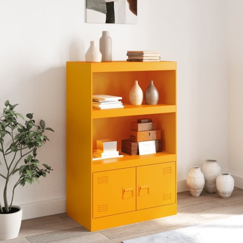 Szafka boczna, musztardowa, 67x39x107 cm, stal Szafka boczna, musztardowa, 67x39x107 cm, stal